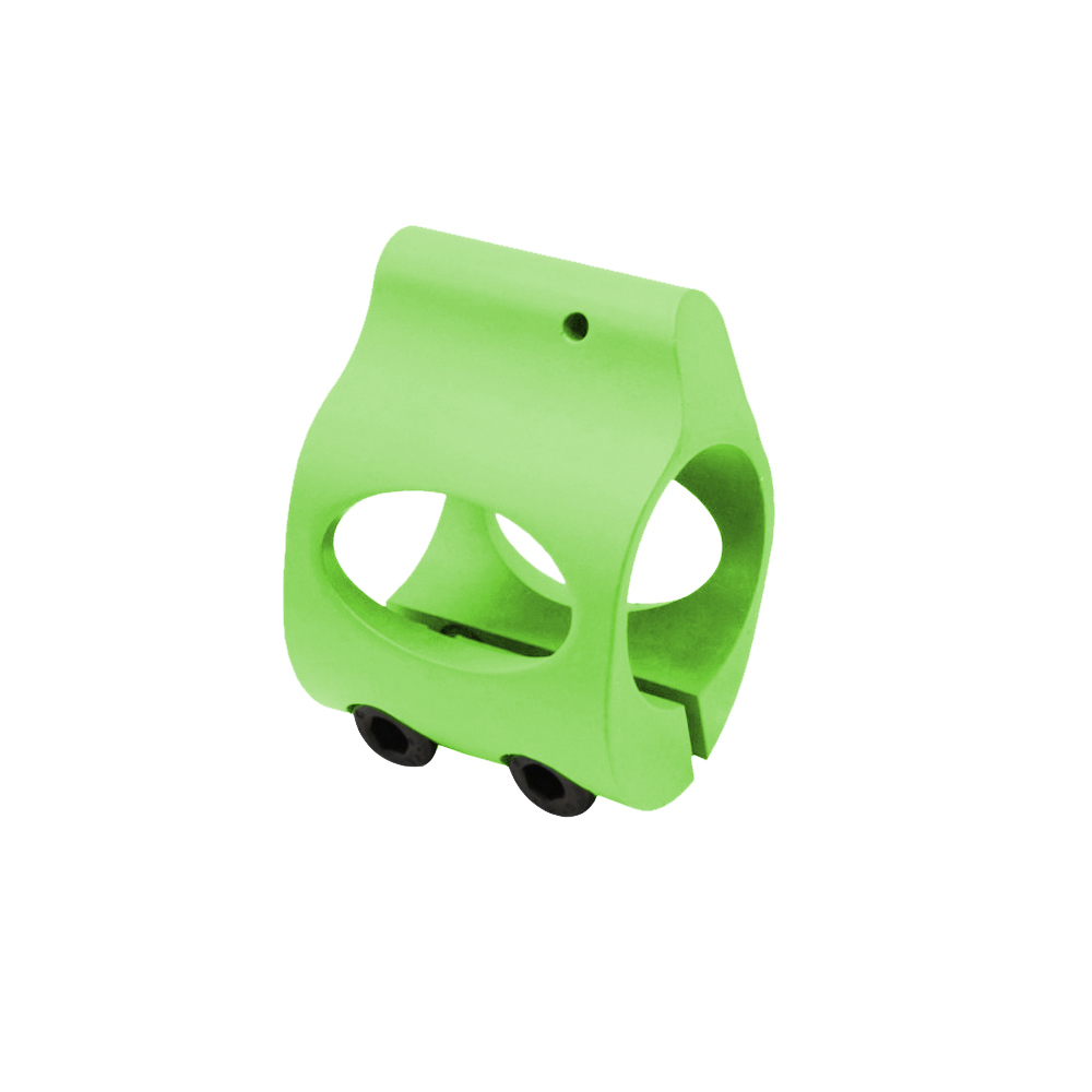 .750 Low Profile Steel Gas Block with CLAMP-ON - Cerakote Zombie Green